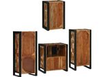 Syfax™ Set Di Mobili Per Il Bagno 4 Pcs Legno Massello Riciclato