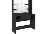 Syfax™ Toeletta Con Luci Led 100X40X135 Cm In Mdf Nera