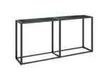 Syfax™ Tavolo Consolle Nero Marmo 160X35X75,5 Cm In Vetro Temperato