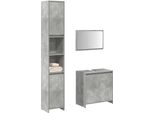 Syfax™ Set Mobili Da Bagno 3 Pz Grigio Cemento In Legno Multistrato