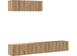 Syfax™ Set Mobile Tv 3 Pz Montato A Parete Rovere In Truciolato