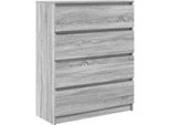 Syfax™ Credenza Grigio Sonoma 80X35X99 Cm In Legno Multistrato