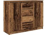 Syfax™ Credenza Con Cassetti Legno Antico 100,5X35X76 Cm In Truciolato