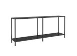 Syfax™ Tavolo Consolle Nero 180X35X75,5 Cm In Vetro Temperato