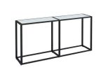 Syfax™ Tavolo Consolle Bianco Marmo 160X35X75,5 Cm In Vetro Temperato