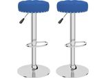 Syfax™ Sgabelli Da Bar 2 Pz Blu In Tessuto