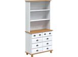 Syfax™ Gabbia Con Cassetto Askim Bianco 91 X 40 X 184 Cm Pino Massello