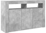 Syfax™ Credenza Grigio Cemento 116 X 30 X 75 Cm Legno Multistrato