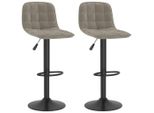 Syfax™ Sgabelli Da Bar 2 Pz Grigio Chiaro In Velluto