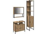 Syfax™ Set Di Mobili Per Il Bagno Con Porta 3 Pcs Rovere Artigianale
