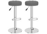 Syfax™ Sgabelli Da Bar 2 Pz Grigio Scuro In Tessuto