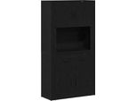 Syfax™ Highboard Rovere Nero 80 X 33 X 150 Cm Legno Multistrato