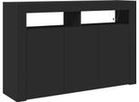 Syfax™ Credenza Nero 116 X 30 X 75 Cm Legno Multistrato
