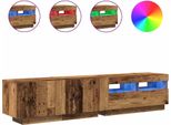 Syfax™ Mobile Porta Tv Con Led Legno Antico 180X35X40 Cm Truciolato