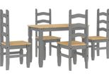 Syfax™ Set Da Pranzo 5 Pz Panama Grigio In Legno Massello Di Pino