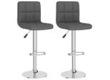 Syfax™ Sgabelli Da Bar 2 Pz In Tessuto Grigio Scuro