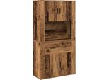 Syfax™ Highboard Legno Vecchio 80 X 33 X 150 Cm Legno Multistrato