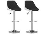 Syfax™ Sgabelli Da Bar 2 Pz Neri E Bianchi In Pelle Finta