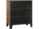 Syfax™ Armadietto Marrone Rustico 72X36X82 Cm In Metallo E Mdf