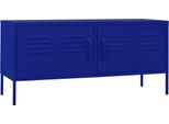 Syfax™ Mobile Tv Blu Marino 105X35X50 Cm In Acciaio