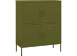 Syfax™ Armadietto Verde Oliva 80X35X101,5 Cm In Acciaio