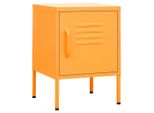 Syfax™ Comodino Giallo Senape 35X35X51 Cm In Acciaio