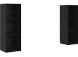 Syfax™ Set Mobile Tv 2 Pcs Rovere Nero 107 X 35 X 37 Cm