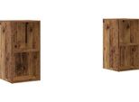 Syfax™ Set Mobile Tv 2 Pcs Legno Vecchio 37 X 37 X 72 Cm