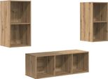 Syfax™ Set Mobile Tv 3 Pcs Rovere Artigianale Legno Multistrato
