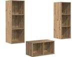Syfax™ Set Mobile Tv Rovere Artigianale 37 X 37 X 107 Cm