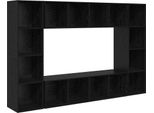 Syfax™ Set Mobile Tv 4 Pcs Nero 37 X 37 X 142,5 Cm Legno Multistrato