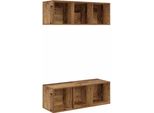 Syfax™ Set Mobile Tv 2 Pcs Legno Vecchio 37 X 37 X 107 Cm