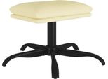 Syfax™ Poggiapiedi Crema 60X60X36 Cm In Pelle Finta