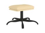 Syfax™ Poggiapiedi Bianco Crema 60X60X36 Cm In Velluto