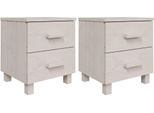 Syfax™ Comodini Hamar 2 Pz Bianchi 40X35X44,5 Cm In Legno Di Pino