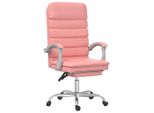 Syfax™ Poltrona Da Ufficio Massaggiante Reclinabile Rosa In Pelle Finta