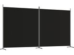 Syfax™ Divisorio A 2 Pannelli Nero 348X180 Cm In Tessuto