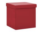 Syfax™ Sgabello Con Contenitore Pieghevole Rosso Vino In Pvc