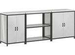 Syfax™ Set Di Stoccaggio Per Cucina 3 Pcs Argento Acciaio Zincato