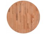 Syfax™ Piano Per Tavolo Ø60X4 Cm Rotondo In Legno Massello Di Faggio