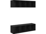 Syfax™ Set Mobile Tv 2 Pcs Rovere Nero 37 X 37 X 142,5 Cm