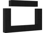 Syfax™ Set Mobile Tv 8 Pcs Rovere Nero Legno Multistrato