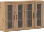 Syfax™ Armadi Da Muro 2 Pcs Rovere Artisan E Nero 69,5 X 34 X 90 Cm