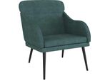 Syfax™ Poltrona Verde Scuro 63X76X80 Cm Velluto