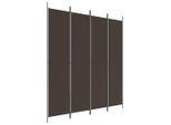 Syfax™ Divisorio A 4 Pannelli Marrone 200X220 Cm In Tessuto