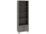 Syfax™ Credenza Hamar Grigio Chiaro 60X35X180Cm Legno Massello Di Pino