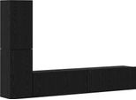 Syfax™ Mobile Tv Da Parete 2 Pcs Rovere Nero Legno Multistrato