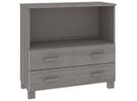 Syfax™ Credenza Hamar Grigio Chiaro 85X35X80 Cm Legno Massello Di Pino