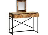 Syfax™ Tavolo Da Trucco Con Cassetto Marrone 100 X 40 X 120 Cm
