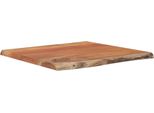 Syfax™ Piano Tavolo 60X60X2,5 Cm Quadrato Massello Acacia Bordi Vivi